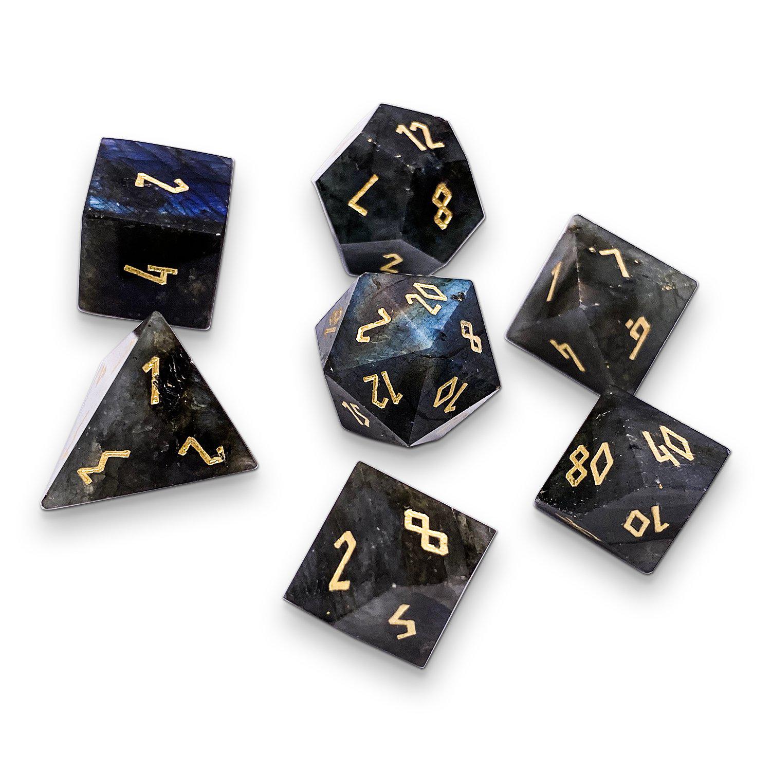 Light - Labradorite Gemstone Dice Set | 7 Polyhedral Dice | Dungeons and Dragons | DND offers