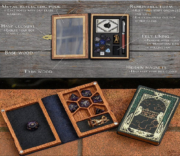 Spell Book - Dice and Gaming Box - Elderwood - Norse Foundry