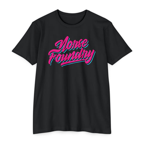 Pink and Blue Retro - Norse Foundry T-Shirt