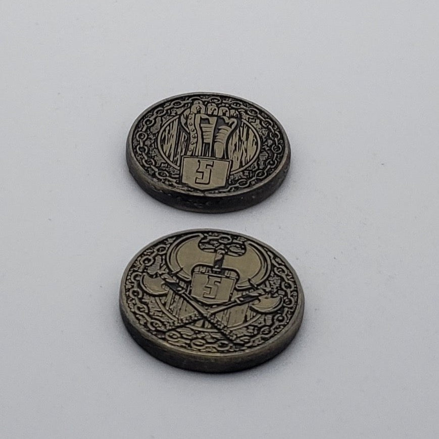 Adventure Coins - Fighter Metal Coins Set of 10-RPG Coins-Norse Foundry-Metal Coins-DND Coins-TTRPG Coins