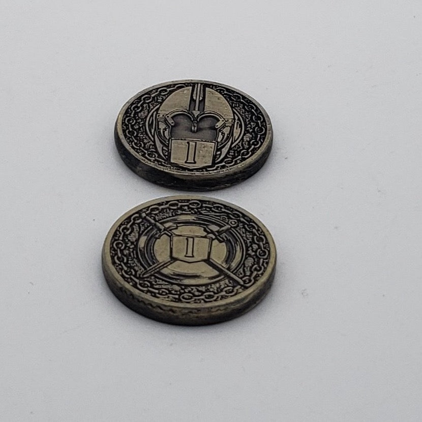 Adventure Coins - Fighter Metal Coins Set of 10-RPG Coins-Norse Foundry-Metal Coins-DND Coins-TTRPG Coins