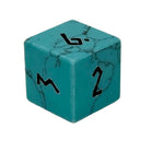 Turquoise - Single D6 Gemstone Dice-NOR 01150-Norse Foundry-dungeon and dragons-dice-dnd-dungeon & dragons