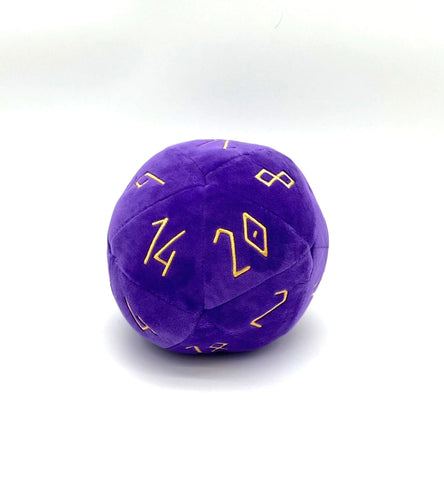 Lich Purple - Purple Plushie Boulder 170mm D20 Plush Soft Dice