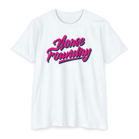 Pink and Blue Retro - Norse Foundry T-Shirt