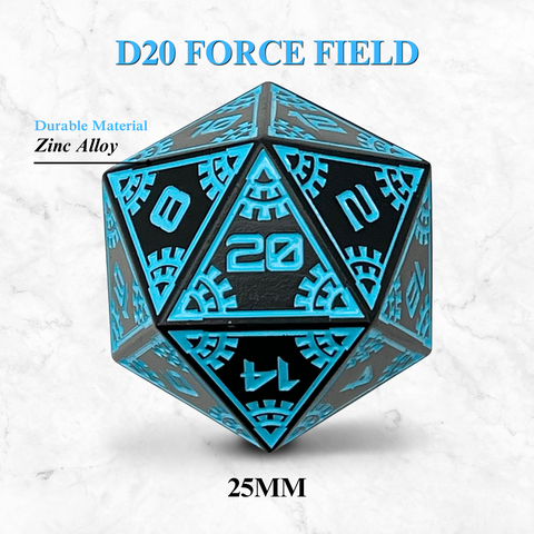 Space Dice Meteor Runestones™ - 25mm D20 - Force Field