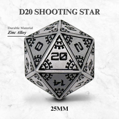 Space Dice Meteor Runestones™ - 25mm D20 - Shooting Star