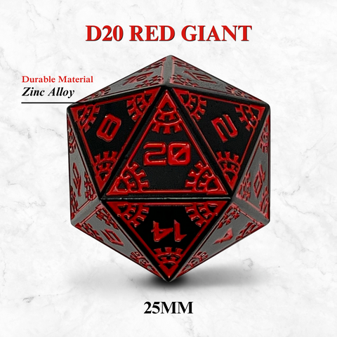 Space Dice Meteor Runestones™ - 25mm D20 - Red Giant