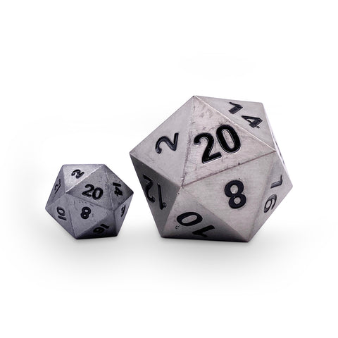 Aged Mithiral - Boulder® 45mm D20 Metal Dice