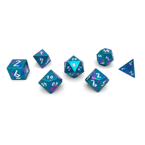 Augury - 7 Piece RPG Set 6063 Aluminum Wondrous Dice