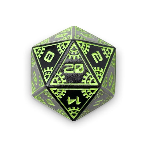 Space Dice Meteor Runestones™ - 25mm D20 - Aurora Lights