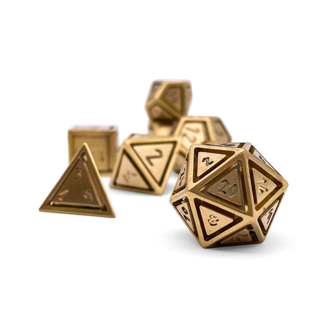 Bronze - Nimbus™ 7 Piece RPG Set True Metal Dice