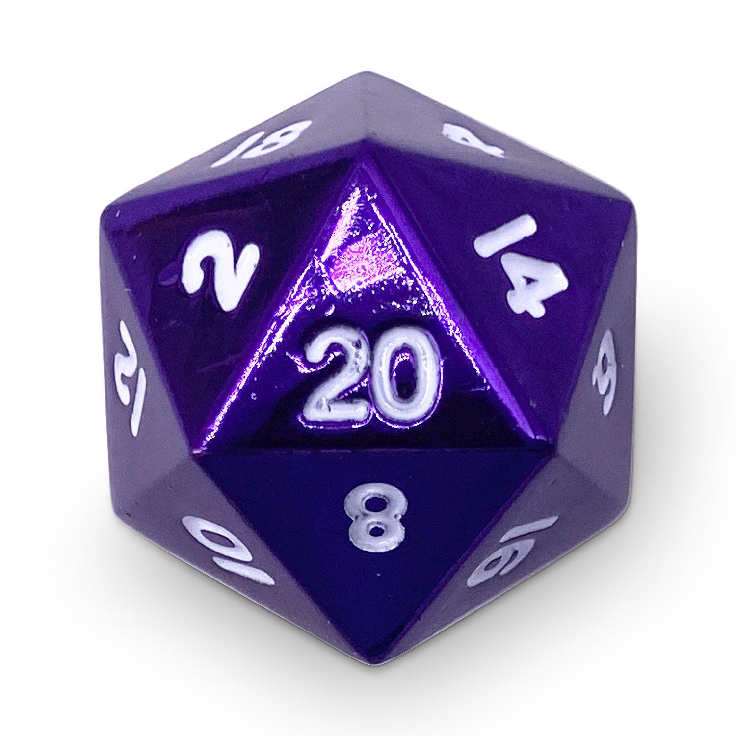 Single Alloy Dice - Bardic Purple D20 – Norse Foundry