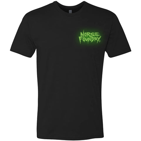 Black Fenrir Wolf (Glow in the Dark) - Norse Foundry T-Shirt