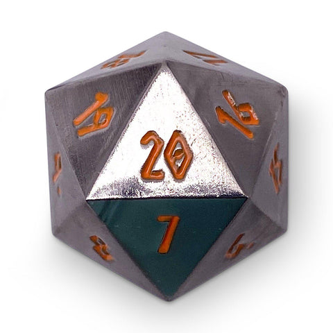 Black Lava Metal Countdown Dice 25mm