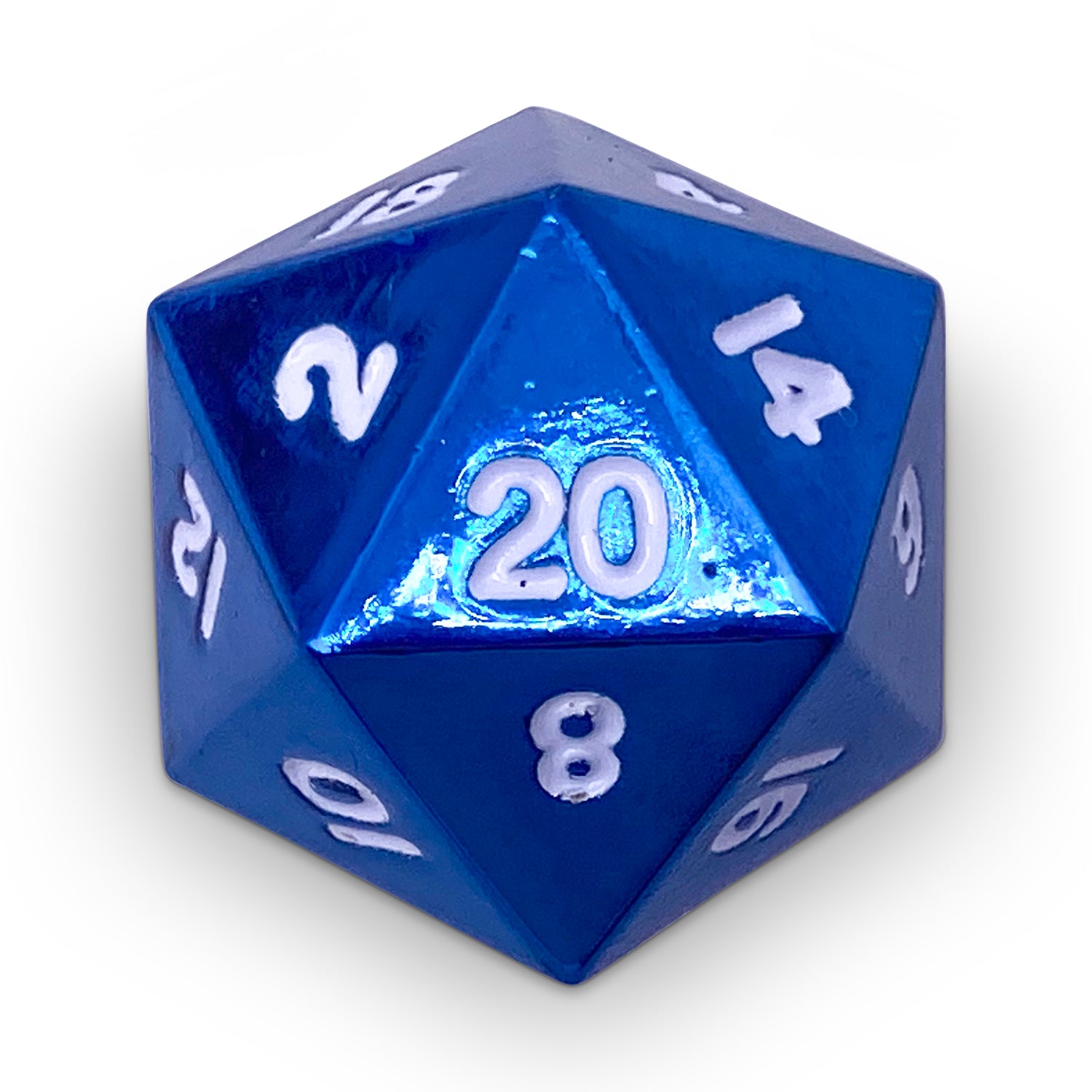 Single Opaque Blue d20 – Awesome Dice