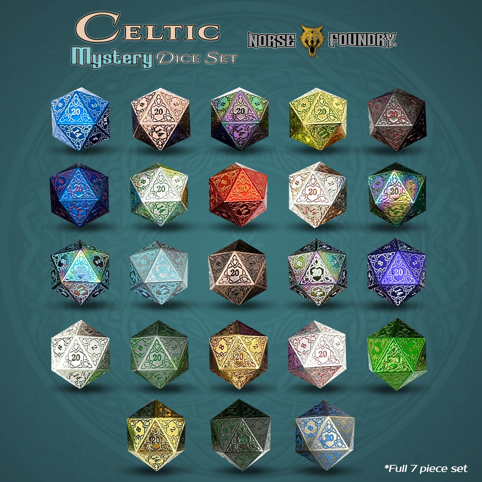 Celtic Mystery Dice Set-Mystery Deals-Norse Foundry-Mystery Deals-mystery-dungeons and dragons-dice-dnd-D&D