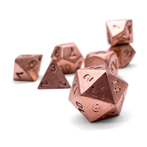 Copper - 7 Piece RPG Set True Metal Dice