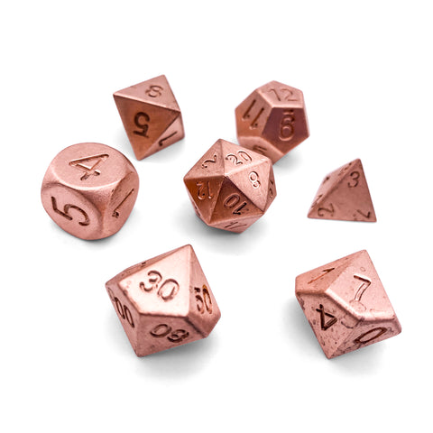 Copper - 7 Piece RPG Set True Metal Dice