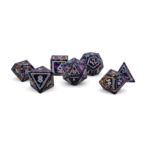 Court Jester - Nimbus™ 7 Piece RPG Set 6063 Aluminum Wondrous Dice