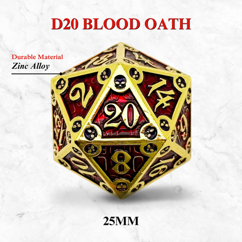 Dungeon Delve Runestones™ - 25mm D20 - Blood Oath