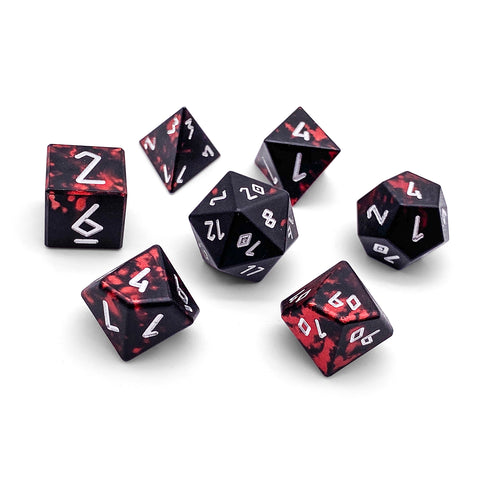 Demon's Blood - 7 Piece RPG Set 6063 Aluminum Wondrous Dice