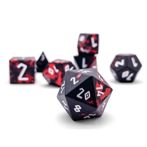 Demon's Blood - 7 Piece RPG Set 6063 Aluminum Wondrous Dice