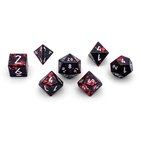 Demon's Blood - 7 Piece RPG Set 6063 Aluminum Wondrous Dice