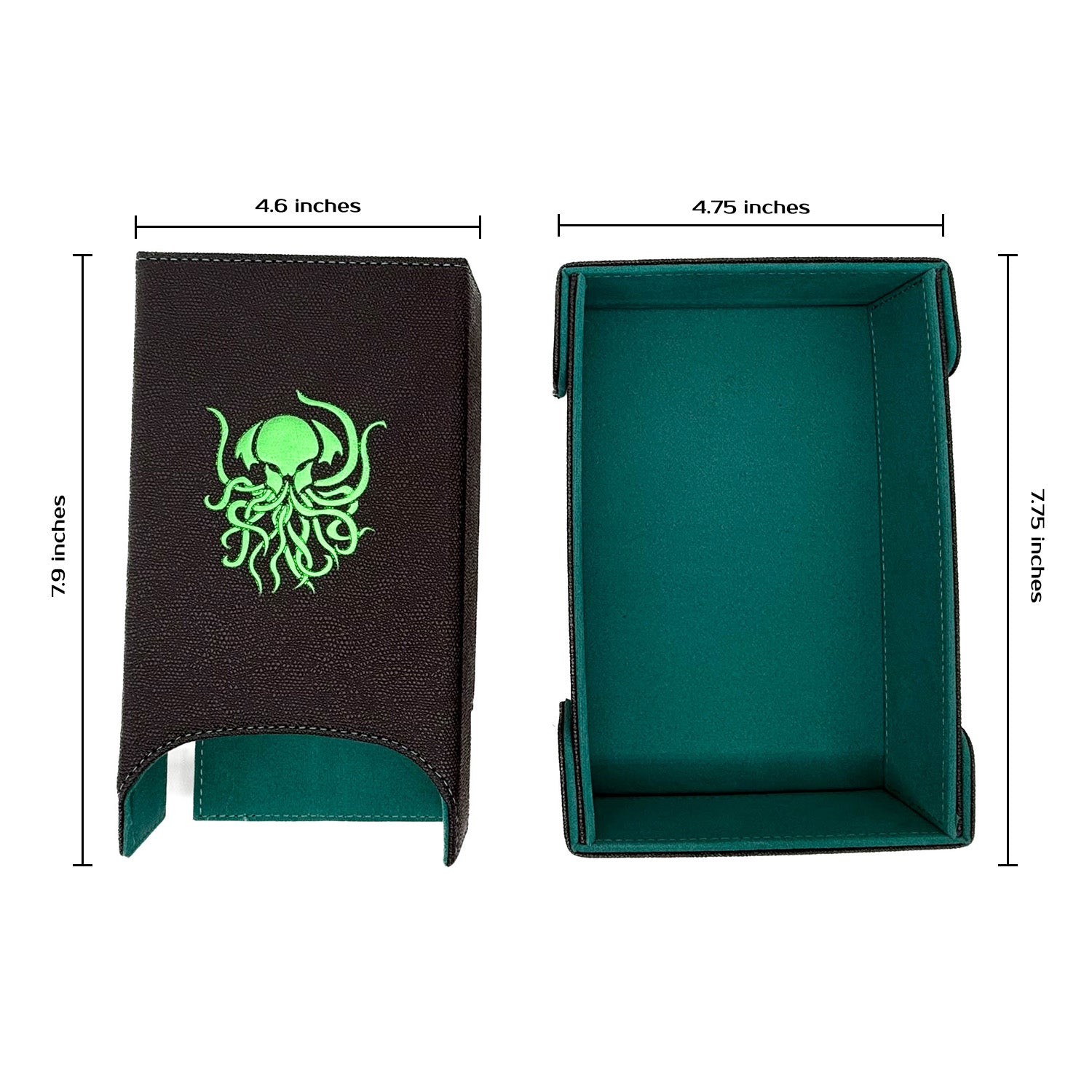 Dice Tray / Tower Bundle: Green Cthulhu-Dice Tray Dice Tower-Norse Foundry-Dice Tray-Dice Tower-DND Accessories