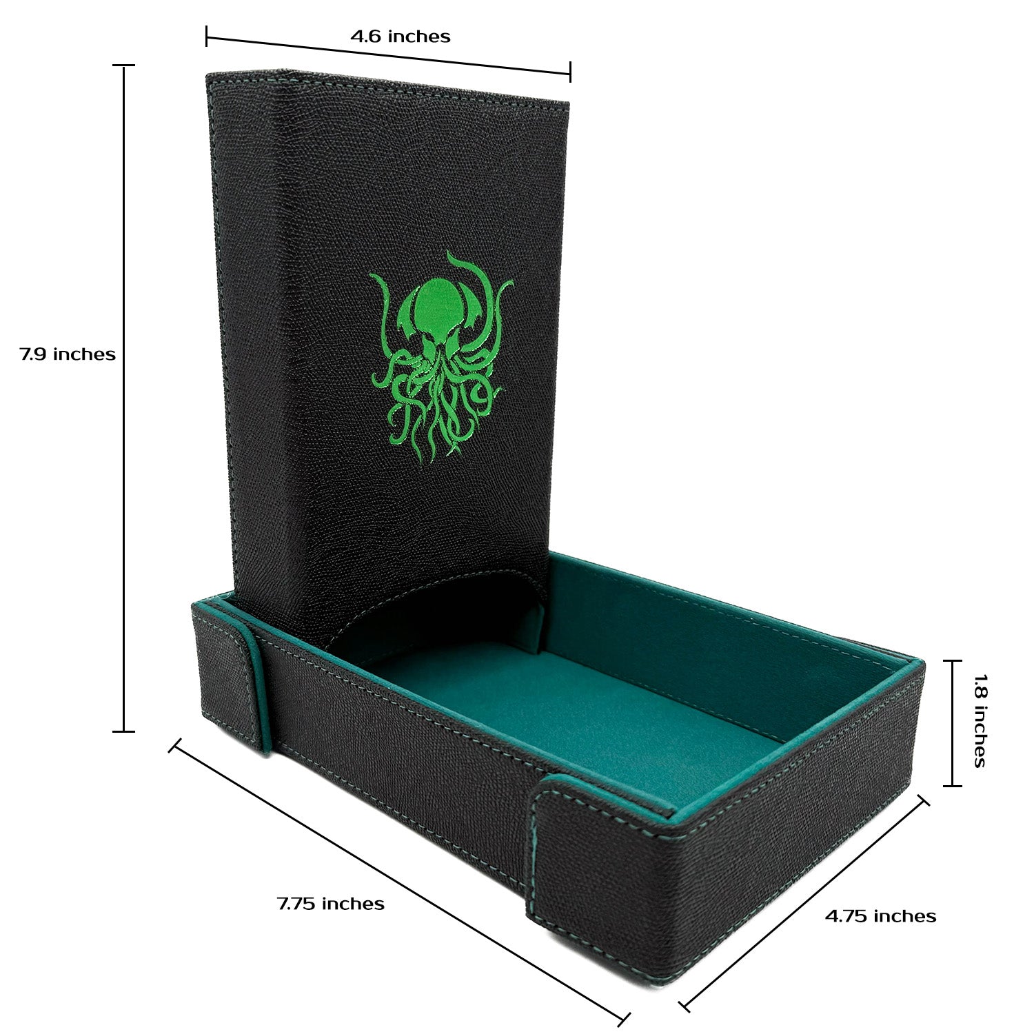 Dice Tray / Tower Bundle: Green Cthulhu-Dice Tray Dice Tower-Norse Foundry-Dice Tray-Dice Tower-DND Accessories