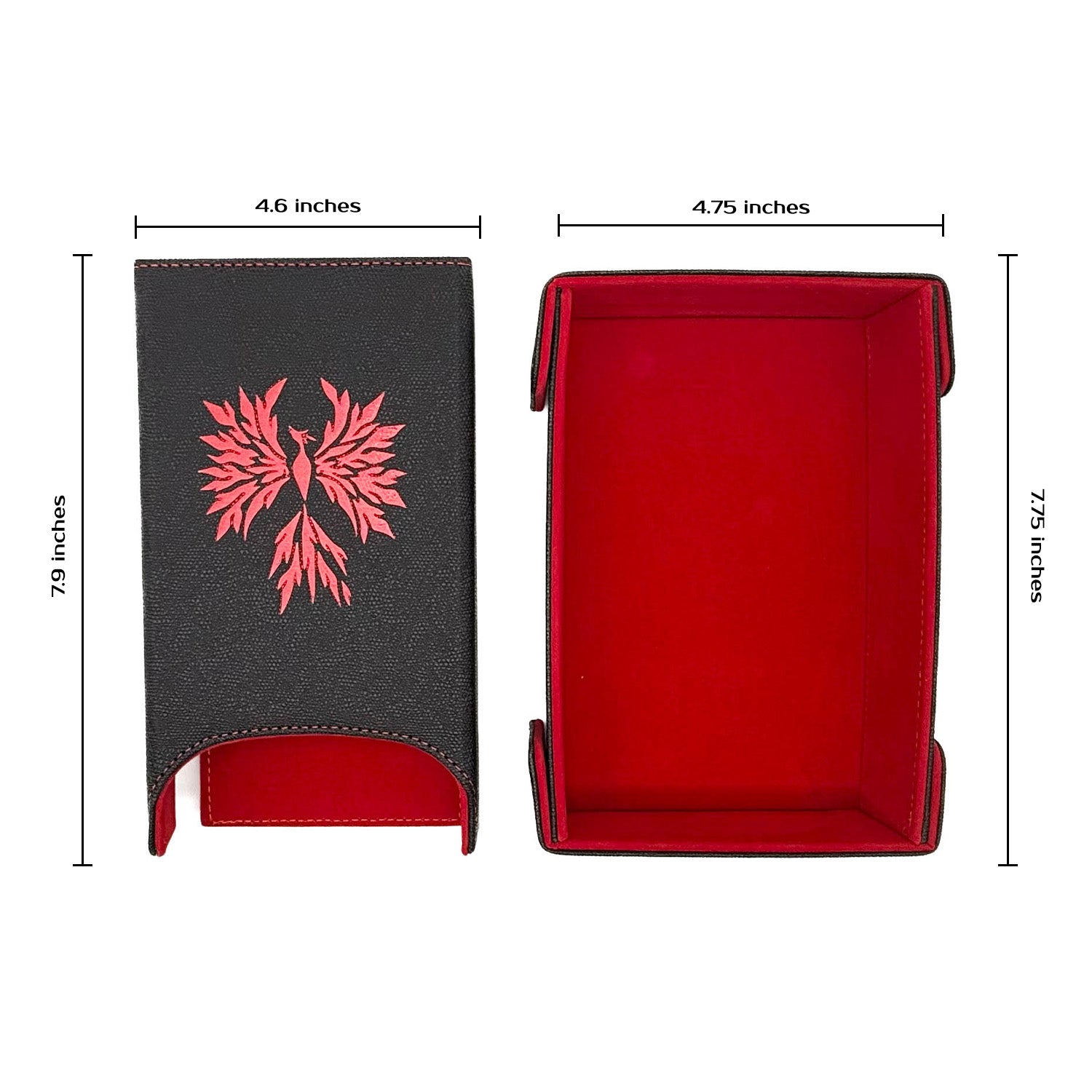 Dice Tray / Tower Bundle: Red Phoenix-Dice Tray Dice Tower-Norse Foundry-Dice Tray-Dice Tower-DND Accessories