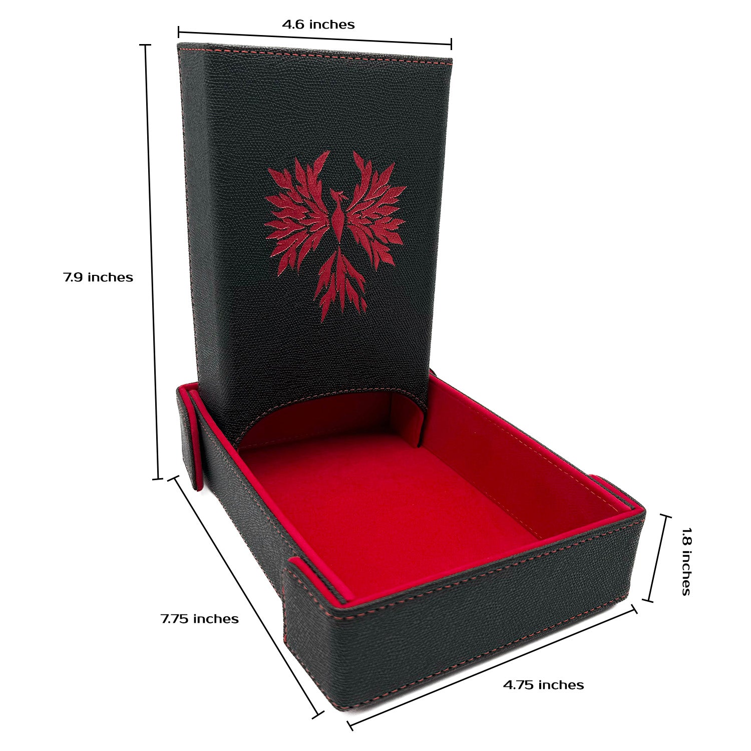 Dice Tray / Tower Bundle: Red Phoenix-Dice Tray Dice Tower-Norse Foundry-Dice Tray-Dice Tower-DND Accessories