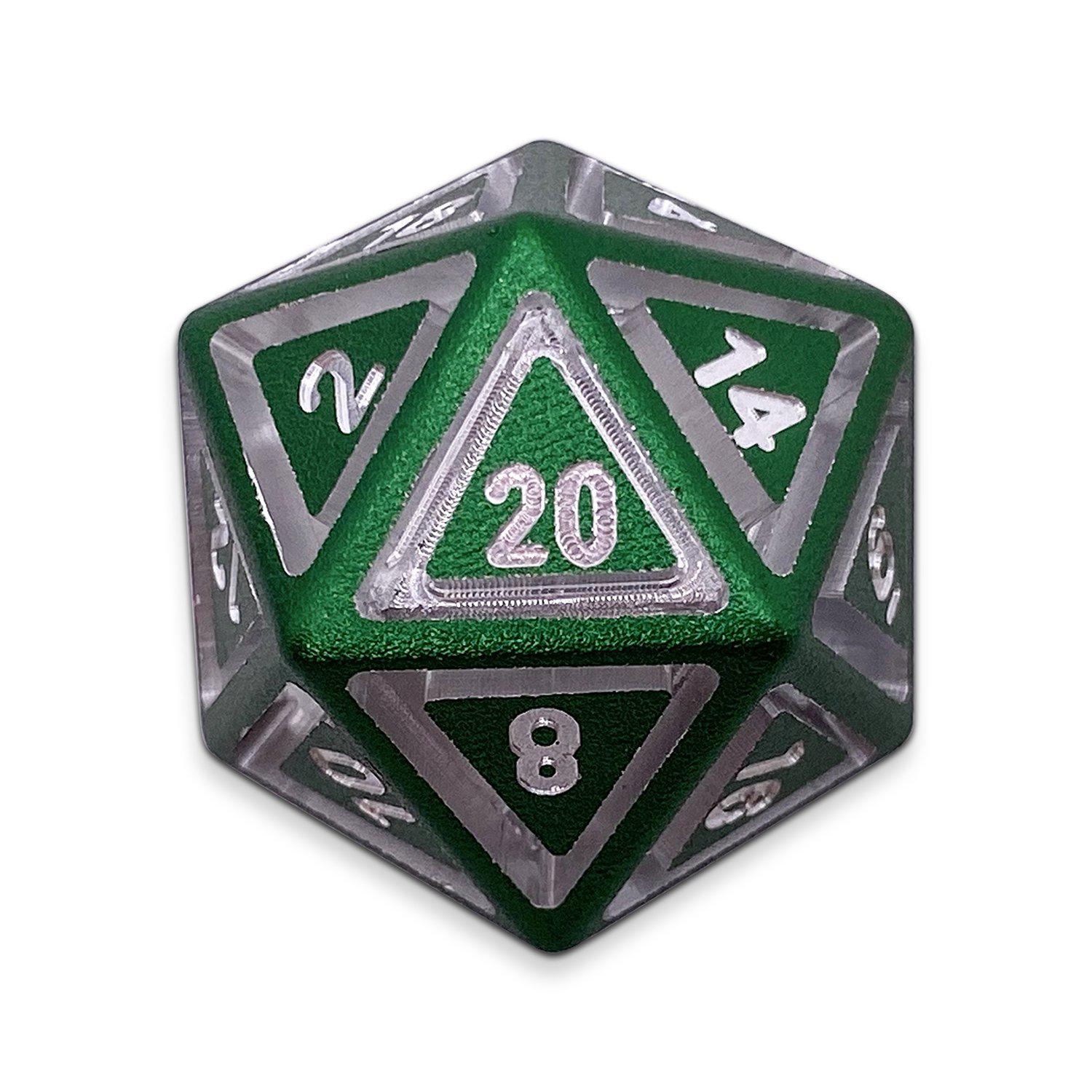 Nimbus™ Precision CNC Aluminum D20 Single Norse Font - Druid Green - NOR 02060