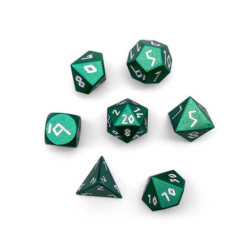 Druid Green - Pebble™ 10mm 6063 Aluminum Dice