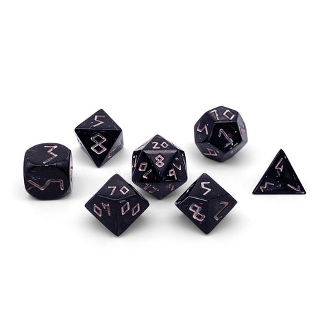 Gabon Ebony - 7 Piece RPG Wooden Dice Set