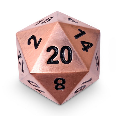 Gnomish Copper - Boulder® 45mm D20 Metal Dice