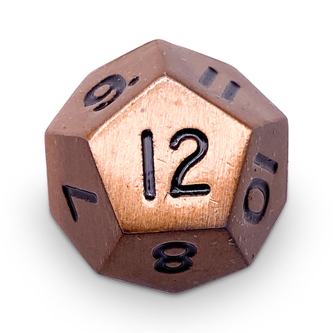 Single Alloy D12 in Gnomish Copper by Norse Foundry