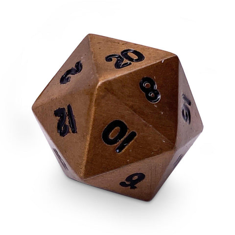 Single Alloy D20 in Gnomish Copper by Norse Foundry