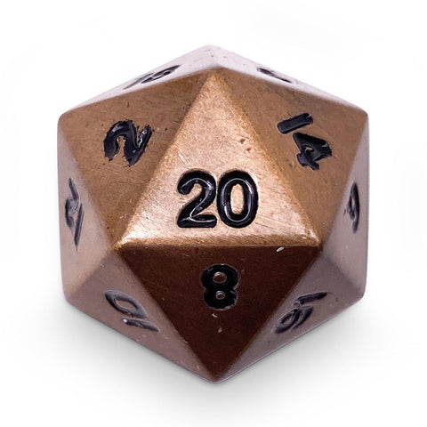 Single Alloy D20 in Gnomish Copper by Norse Foundry