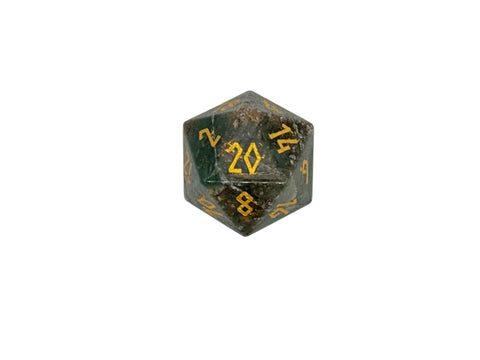 Blue Labradorite - Single D20 Gemstone Dice