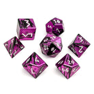 Baby Flamingo - 7 Piece RPG Set 6063 Aluminum Layered Dice - NOR 02352