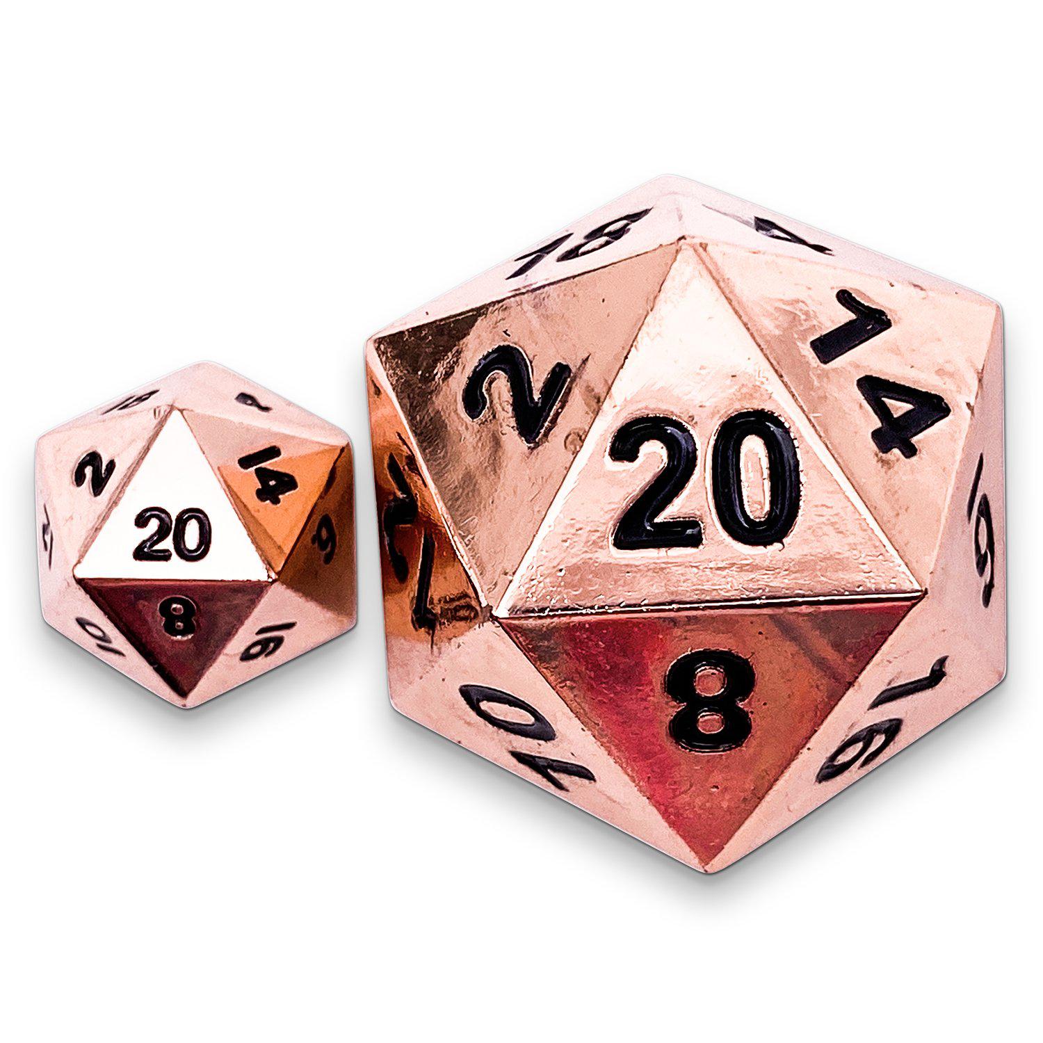 Copper Still - Boulder® 45mm D20 Metal Dice - NOR 00869