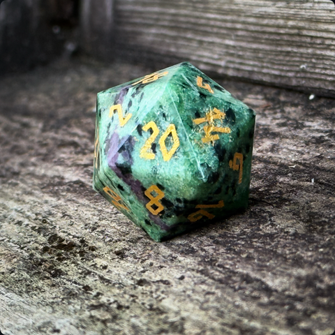 Ruby Zoisite - Boulder® 30mm Gemstone Dice