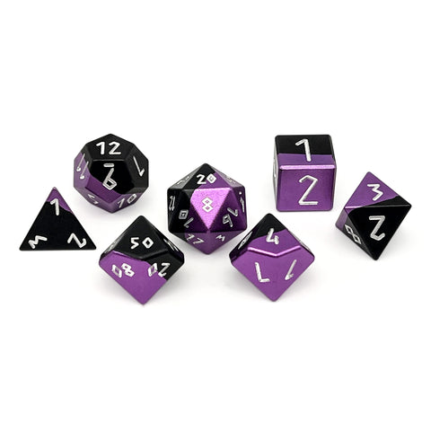 Knights Power - 7 Piece RPG Set 6063 Aluminum Hybrid Dice