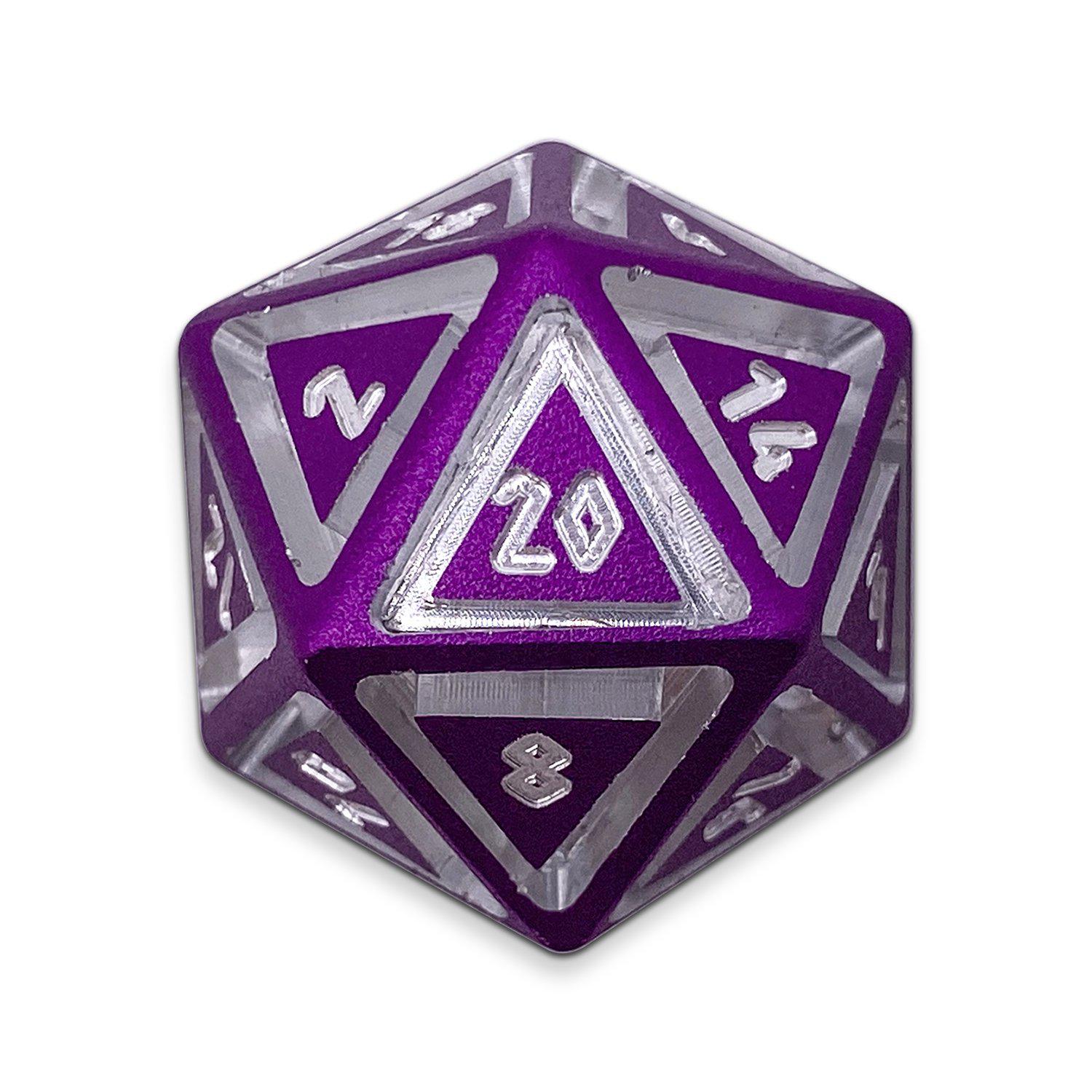 Nimbus™ Precision CNC Aluminum D20 Single Norse Font - Lich Purple - NOR 02062