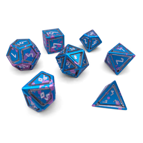 Miami Dice - 7 Piece RPG Set 6063 Aluminum Wondrous Dice