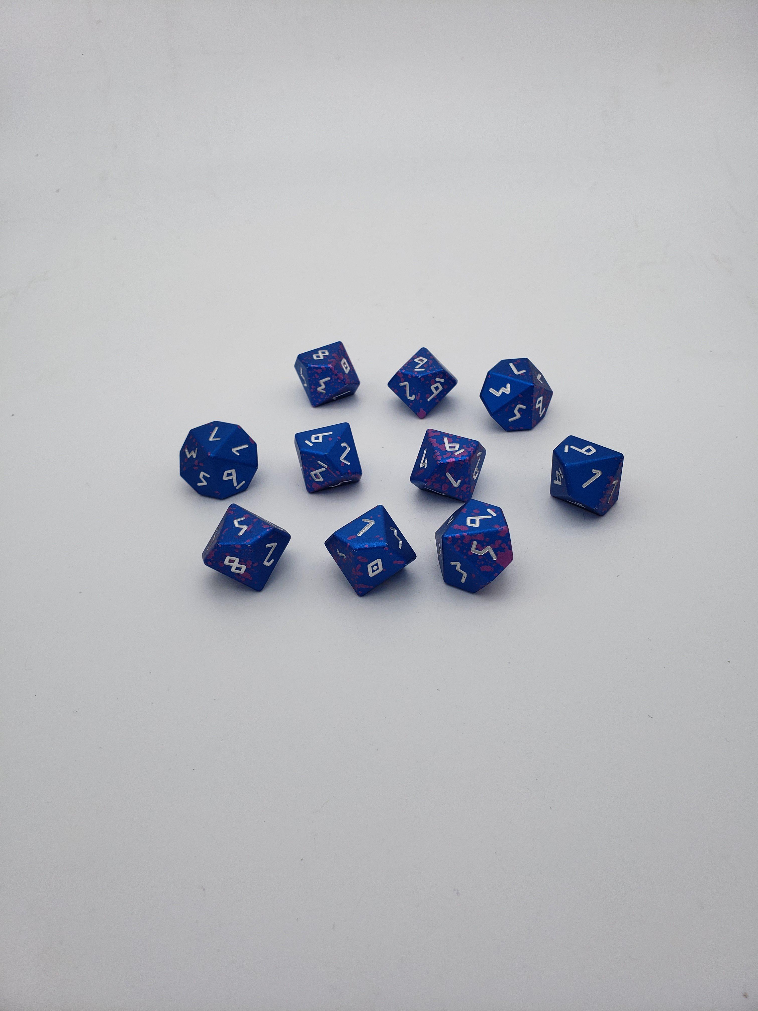 Miami Dice - Set of 10 D10s - Wondrous Dice - NOR 02375