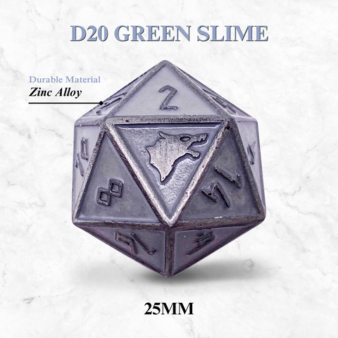 Runestones™ - 25mm D20 - Green Slime