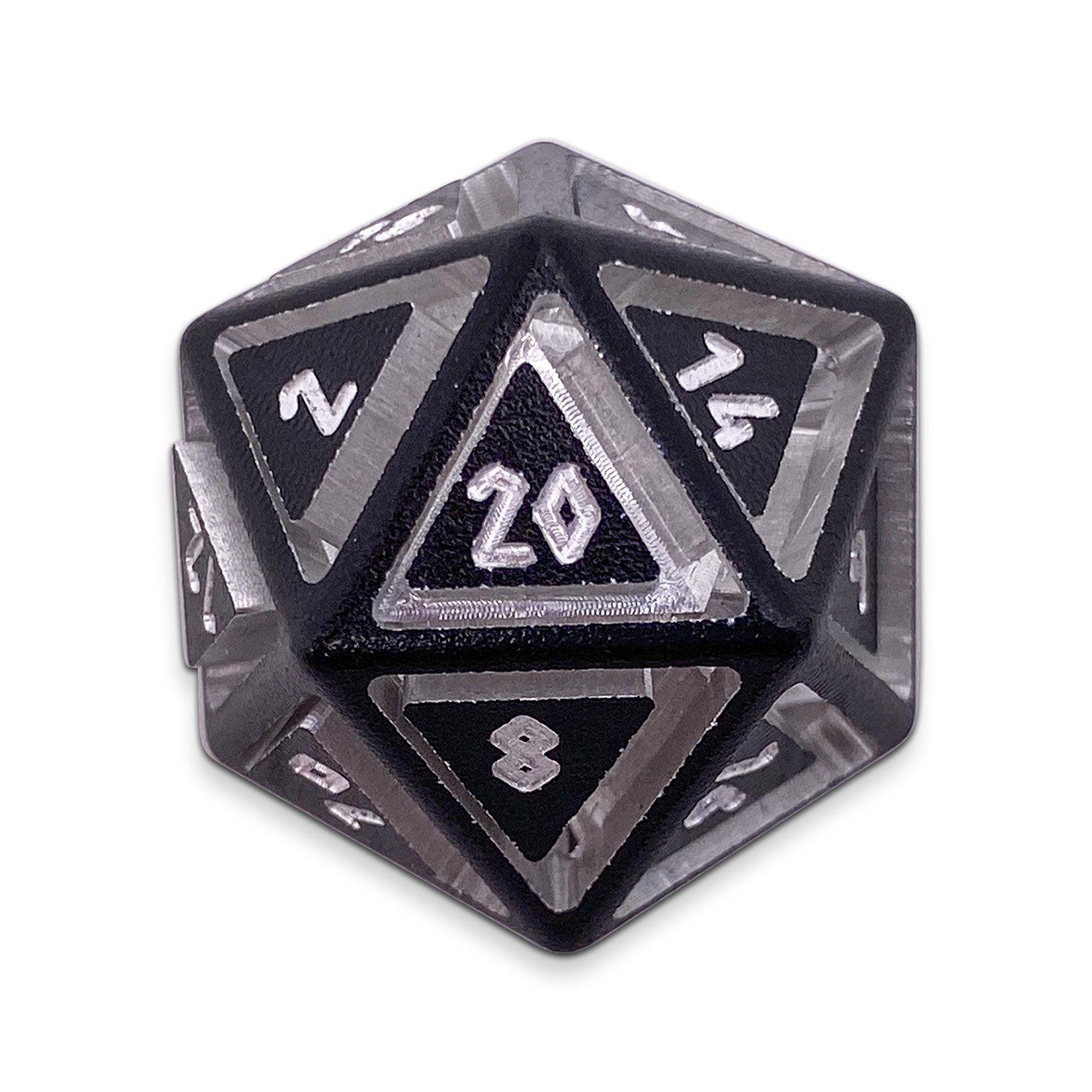 Nimbus™ Precision CNC Aluminum D20 Single Norse Font - Night Black - NOR 02063