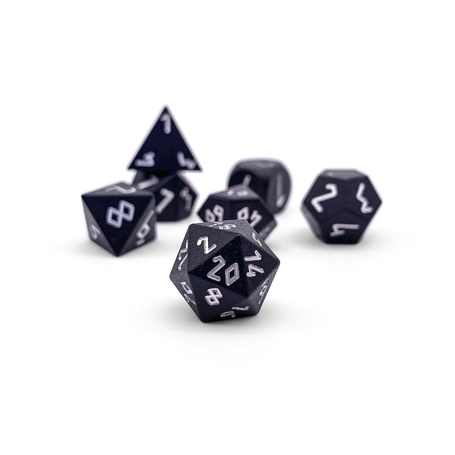 Night Black - Pebble™ 10mm Set 6063 Aluminum Dice - NOR 01916