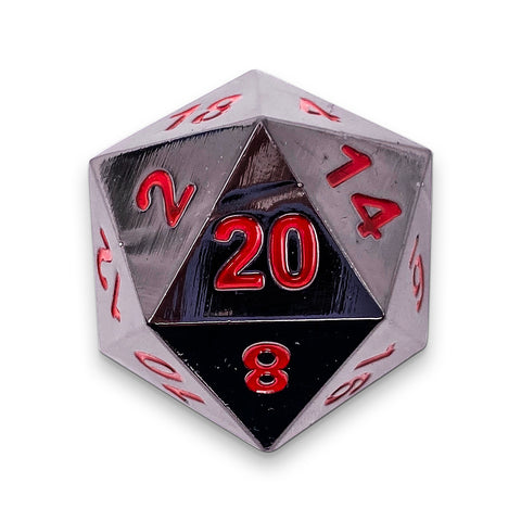 Nightmare Black - Boulder® 45mm D20 Metal Dice